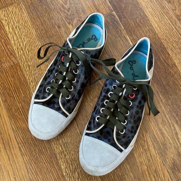 Boden Pony Hair Leopard Print Shoes - Picture 2 of 9